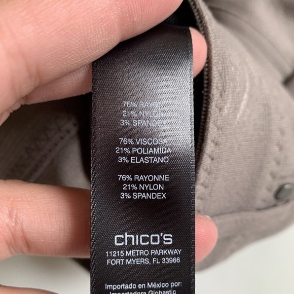 Chicos NWT The So Slimming Peyton Pant Basic Texas Taupe Tan Size 00 Short - Picture 6 of 8